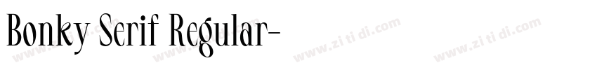 Bonky Serif Regular字体转换 Bonky Serif Regular字体转换